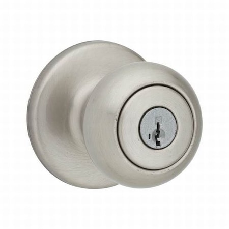 Cove Entry Door Lock W/ New Chassis SmartKey W/ 6AL Latch And RCS Strike Satin Nickel Finish